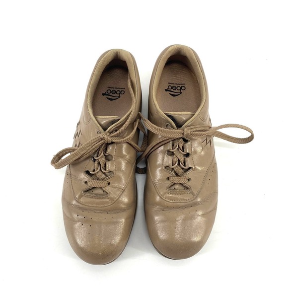 SAS Free Time Tan Leather Comfort Walking Shoes Women 6 Narrow Diabetic Friendly - Picture 3 of 7